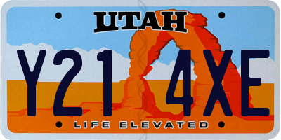 UT license plate Y214XE