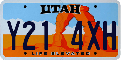 UT license plate Y214XH
