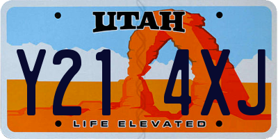 UT license plate Y214XJ