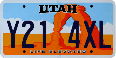 UT license plate Y214XL