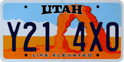UT license plate Y214XO