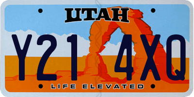 UT license plate Y214XQ