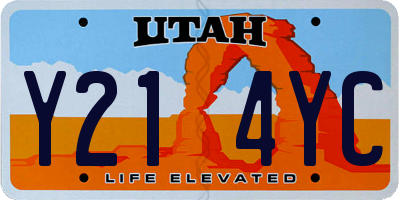 UT license plate Y214YC