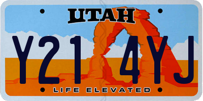 UT license plate Y214YJ