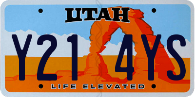 UT license plate Y214YS