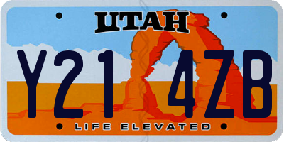 UT license plate Y214ZB