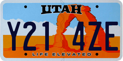 UT license plate Y214ZE
