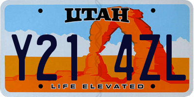 UT license plate Y214ZL