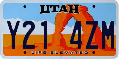 UT license plate Y214ZM