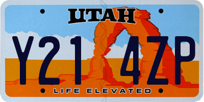 UT license plate Y214ZP
