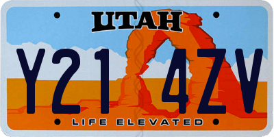 UT license plate Y214ZV