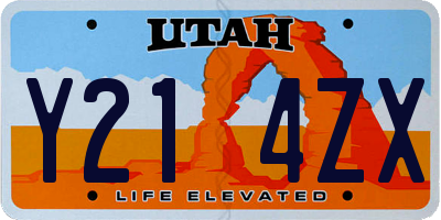 UT license plate Y214ZX