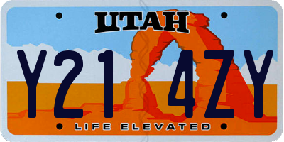 UT license plate Y214ZY