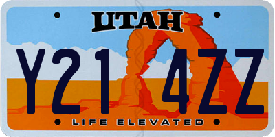 UT license plate Y214ZZ
