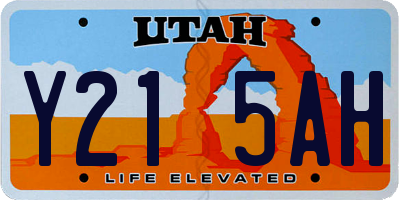 UT license plate Y215AH