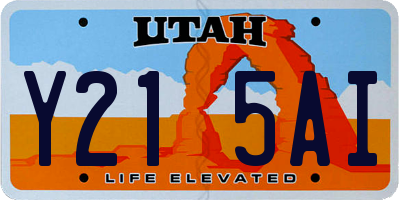 UT license plate Y215AI