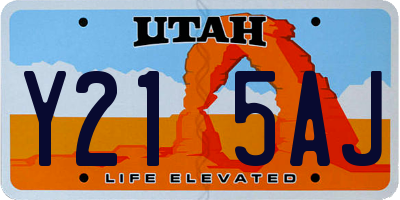 UT license plate Y215AJ