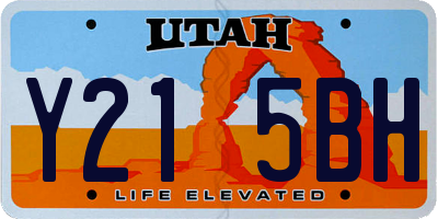 UT license plate Y215BH