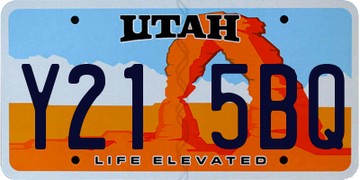 UT license plate Y215BQ