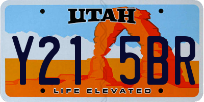 UT license plate Y215BR