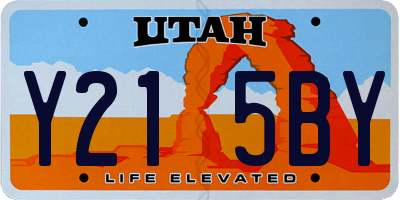 UT license plate Y215BY