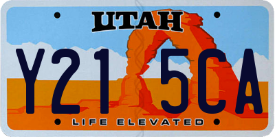 UT license plate Y215CA