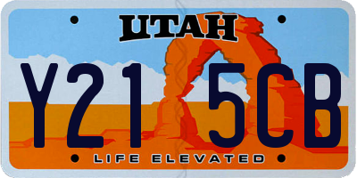 UT license plate Y215CB