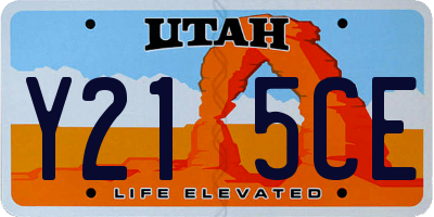 UT license plate Y215CE