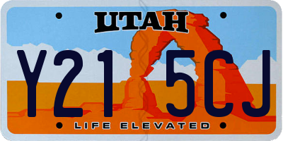 UT license plate Y215CJ