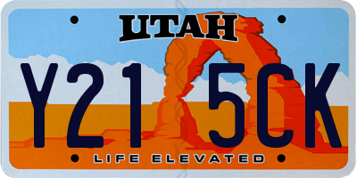 UT license plate Y215CK