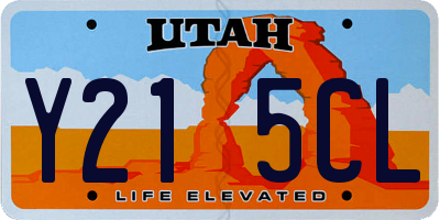 UT license plate Y215CL