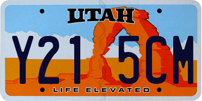UT license plate Y215CM