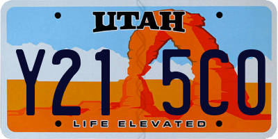 UT license plate Y215CO