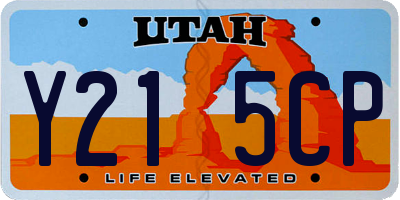 UT license plate Y215CP