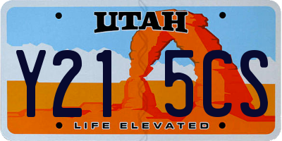 UT license plate Y215CS