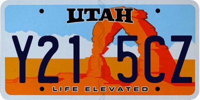 UT license plate Y215CZ