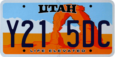 UT license plate Y215DC