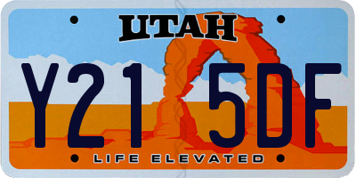 UT license plate Y215DF