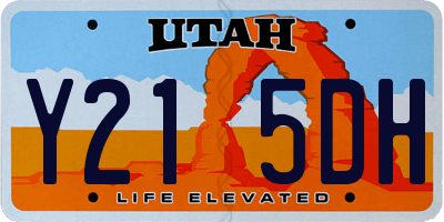 UT license plate Y215DH
