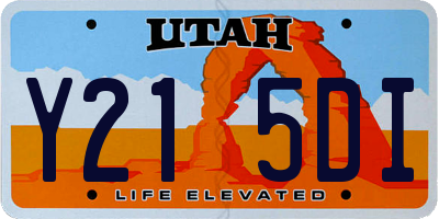 UT license plate Y215DI