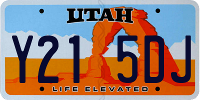 UT license plate Y215DJ