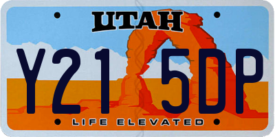 UT license plate Y215DP