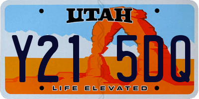 UT license plate Y215DQ