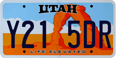 UT license plate Y215DR