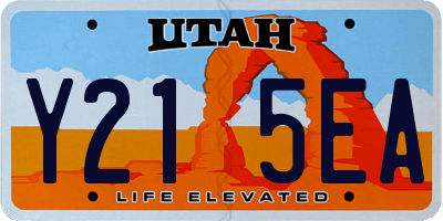 UT license plate Y215EA