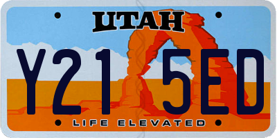 UT license plate Y215ED