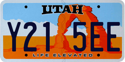UT license plate Y215EE