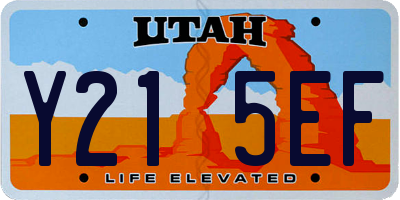 UT license plate Y215EF