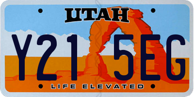 UT license plate Y215EG
