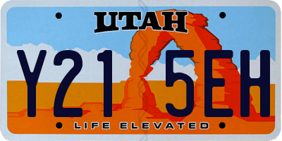 UT license plate Y215EH